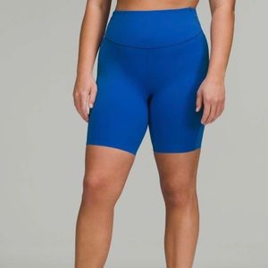 lululemon athletica Blue High-Rise Athletic Bike Shorts